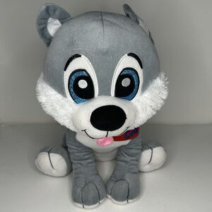 Great Wolf Lodge Wolf Plush 16” Fiesta Grey Sitting Wolf Stuffed Animal Toy
